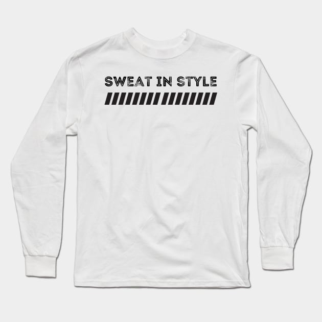 Sewat In Style Gym Design Long Sleeve T-Shirt by High Trend